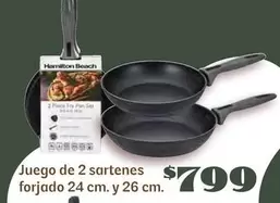 Oferta de Juego De 2 Sartenes Forjado por $799 en Soriana Híper
