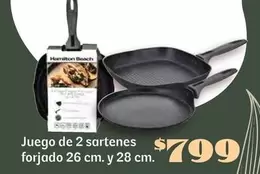 Oferta de Hamilton - Juego De 2 Sartenes Forjado por $799 en Soriana Híper