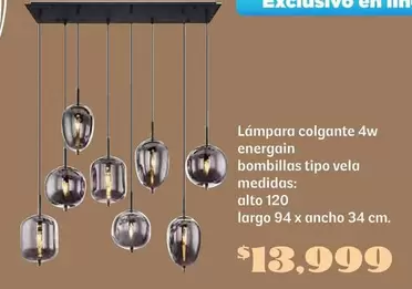Oferta de Lámpara Colgante 4w Energain Bombillas Tipo Vela por $18999 en Soriana Híper