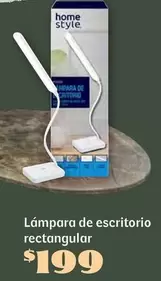 Oferta de Style - Lámpara De Escritorio Rectangular por $199 en Soriana Híper