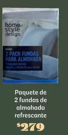 Oferta de Paquete De 2 Fundas De Almohada Refrescante por $279 en Soriana Híper