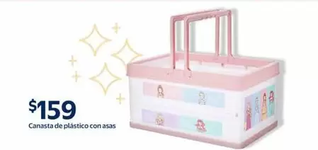 Oferta de Canasta De Plástico Con Asas por $159 en Walmart
