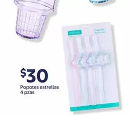 Oferta de Estrellas - Popotes  4 Pzas por $30 en Walmart