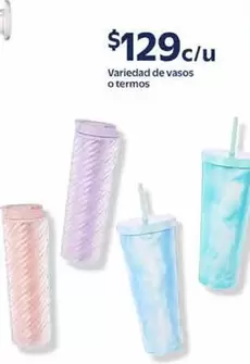 Oferta de Variedad De Vasos O Termos por $129 en Walmart