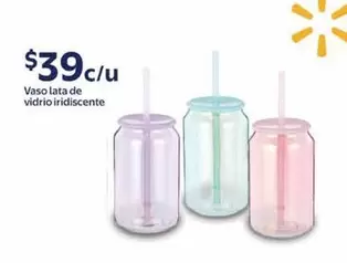 Oferta de Vaso Lata De Vidrio Iridscente por $39 en Walmart