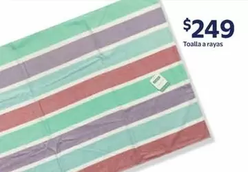 Oferta de Toalla A Rayas por $249 en Walmart