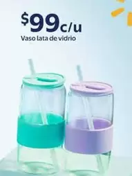 Oferta de Vaso Lata De Vidrio por $99 en Walmart