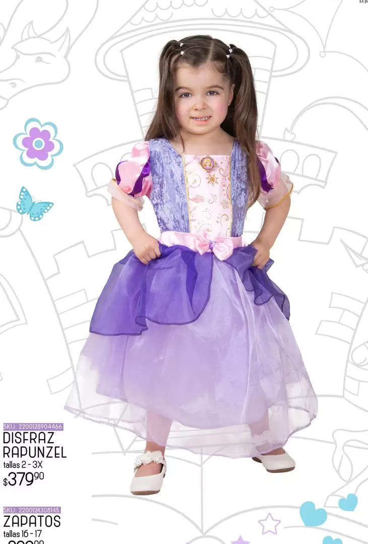 Oferta de Disfraz Rapunzel por $379 en Woolworth