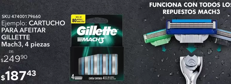 Oferta de Gillette -  - por $249.9 en Del Sol