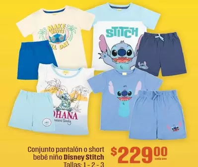 Oferta de Disney - Conjunto Pantalon O Short Bebe Nino por $229 en Soriana Híper