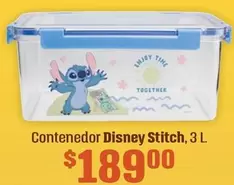 Oferta de Disney - Contenedor  Stitch, 3 L. por $189 en Soriana Híper