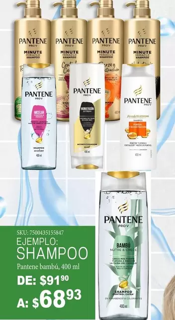 Oferta de Pantene - Shampoo por $68.93 en Woolworth