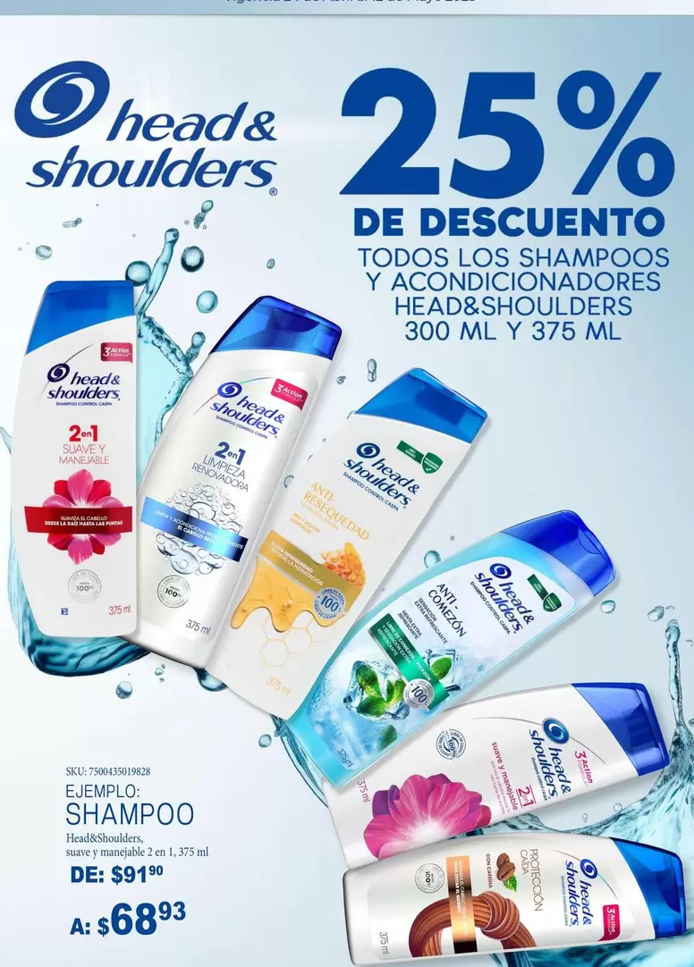 Oferta de Head & Shoulders - Todos Los Shampoos Y Acondicionadores Head&shouplers por $68.93 en Woolworth