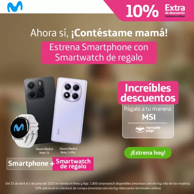 Oferta de Estrena Smartphone con Smartwatch de regalo en Movistar