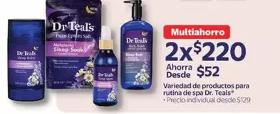 Oferta de Dr. Teal's - Variedad De Productos Para Rutina De Spa por $52 en Walmart