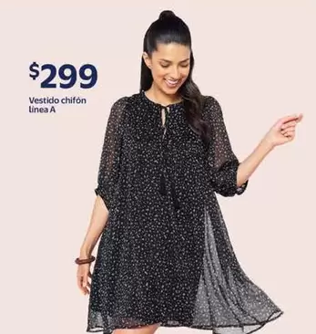 Oferta de Vestido Chifon Linea por $299 en Walmart