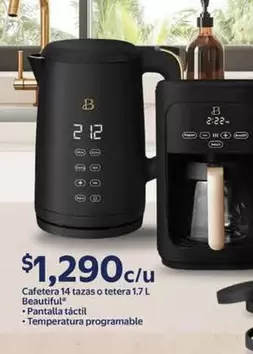 Oferta de Cafetera 14 Tazas O Tetera 1.7 L por $1290 en Walmart