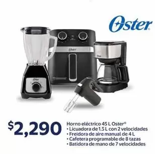 Oferta de Oster - Horno Eléctrico por $2290 en Walmart