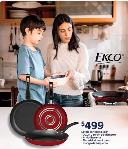 Oferta de Ekco - Set De Sartenes Exco por $499 en Walmart