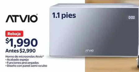 Oferta de Atvio - Horno De Microondas por $1990 en Walmart