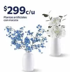 Oferta de Plantas Artificiales Con Maceta por $299 en Walmart
