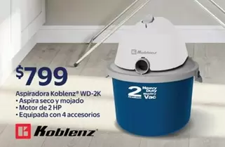 Oferta de Koblenz - Aspiradora  WD-2K por $799 en Walmart