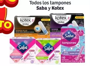 Oferta de Kotex - Todos Los Tampones Saba Y en Soriana Híper