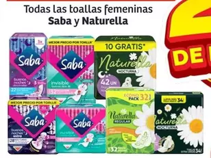 Oferta de Saba - Todas Las Toallas Femeninas en Soriana Híper