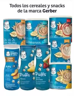 Oferta de Gerber - Todos Los Cereales Y Snacks De La Marca en Soriana Híper