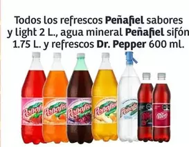 Oferta de Peñafiel - Todos Los Refrescos Sabores Y Light 2 L., Agua Mineral Sifón Y Refrescos en Soriana Híper