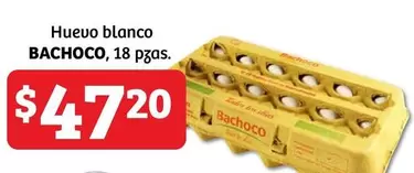 Oferta de Bachoco - Huevo Blanco por $47.2 en Soriana Híper