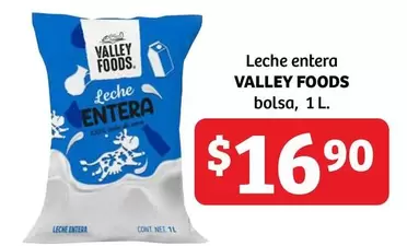 Oferta de Valley Foods - Leche Entera por $16.9 en Soriana Híper