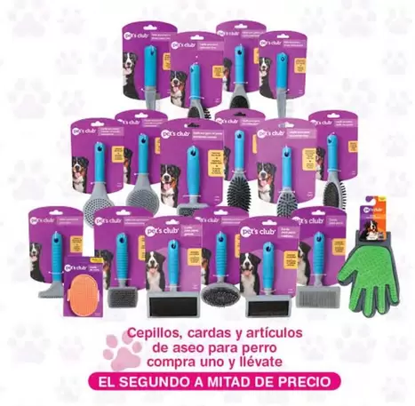 Oferta de Pet's Club - Cepillos, Cardas Y Articulos De Aseo Para Perro Compra Uno Y Llévate en La Comer