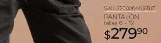 Oferta de Pantalon por $279.9 en Del Sol