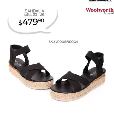 Oferta de Woolworth - Sandalia por $479.9 en Woolworth