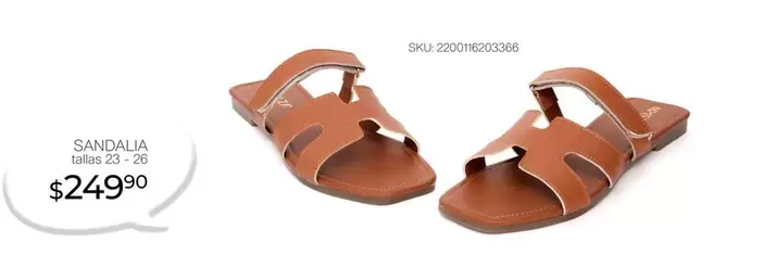 Oferta de Sandalia por $249.9 en Woolworth