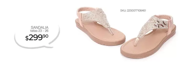 Oferta de Sandalia por $299.9 en Woolworth