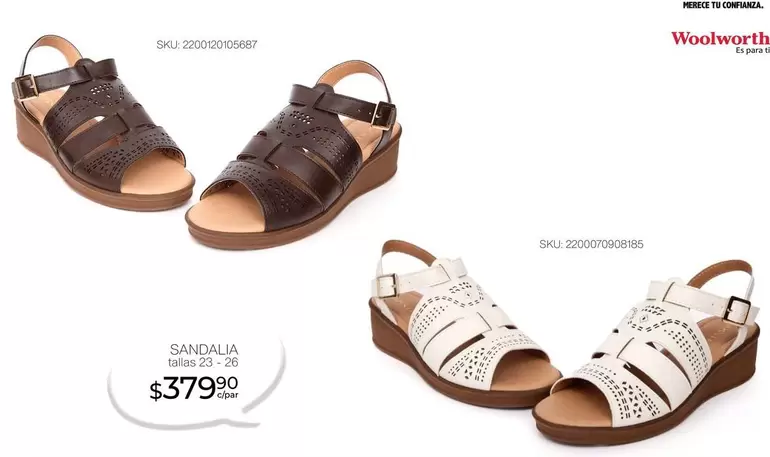 Oferta de Woolworth - Sandalia por $379.9 en Woolworth