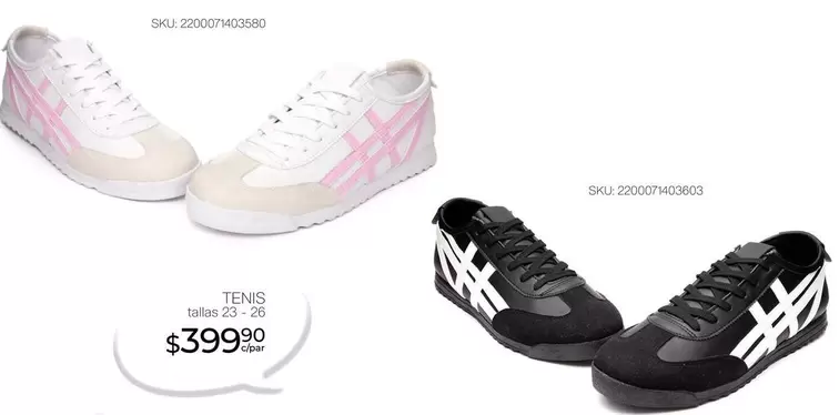 Oferta de Tenis por $399.9 en Woolworth