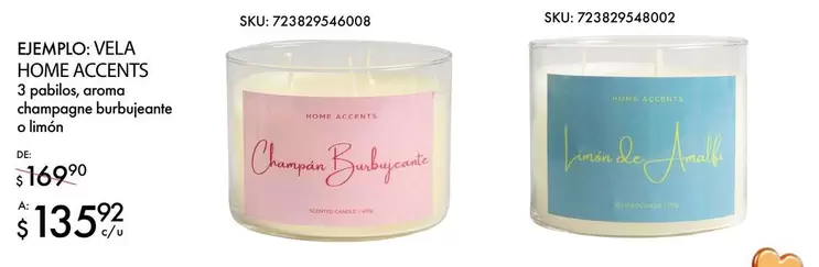Oferta de Veier Xo Vela Home Accents en Del Sol