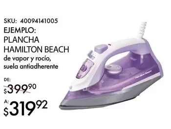 Oferta de Hamilton - Plancha  Beach por $319.92 en Del Sol