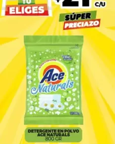 Oferta de Ace - Detergente En Polvo Naturals por $21.99 en Merco
