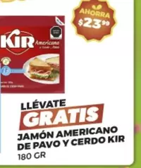 Oferta de Kir - Jamón Americano De Pavo Y Cerdo por $23.99 en Merco
