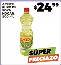 Oferta de Hogar - Aceite Puro De Soya por $24.99 en Merco