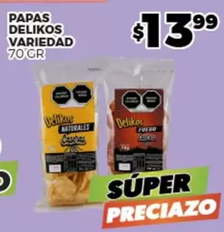 Oferta de Papas Delikos por $13.99 en Merco