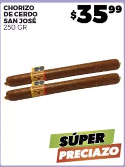 Oferta de San José - Chorizo De Cerdo por $35.99 en Merco