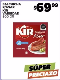 Oferta de Kir - Salchicha P/Asar  por $69.99 en Merco
