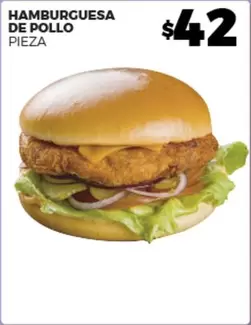 Oferta de Hamburguesa De Pollo por $42 en Merco