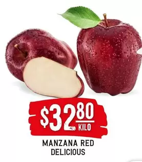 Oferta de Manzana -  Red Delicious por $32.8 en Soriana Híper