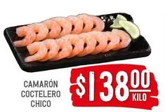 Oferta de Camaron Coctelero por $138 en Soriana Híper